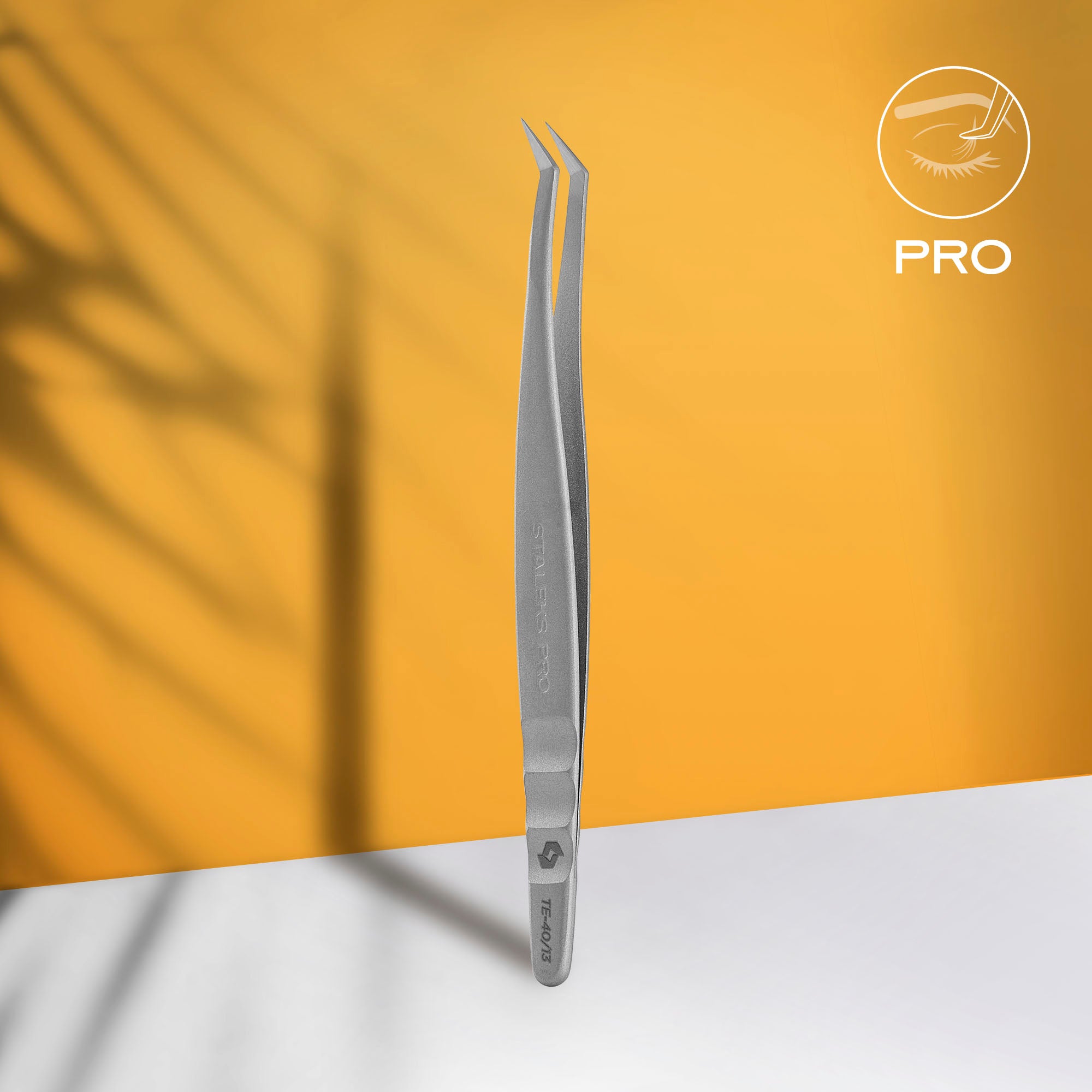 STALEKS Professional eyelash tweezers EXPERT 40 TYPE 13 (L-shaped, 40')