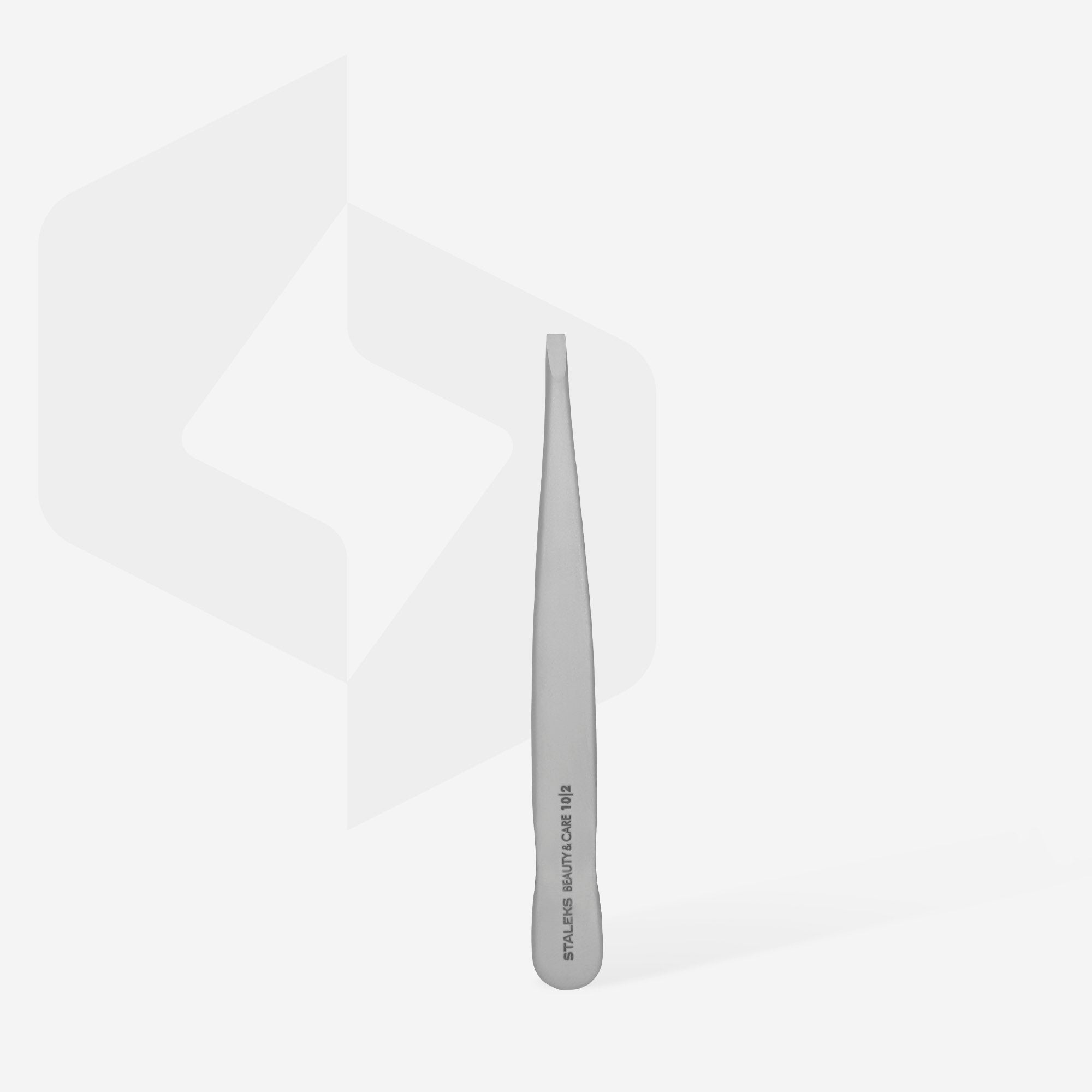 STALEKS Eyebrow tweezers BEAUTY & CARE 10 TYPE 2 (narrow straight)