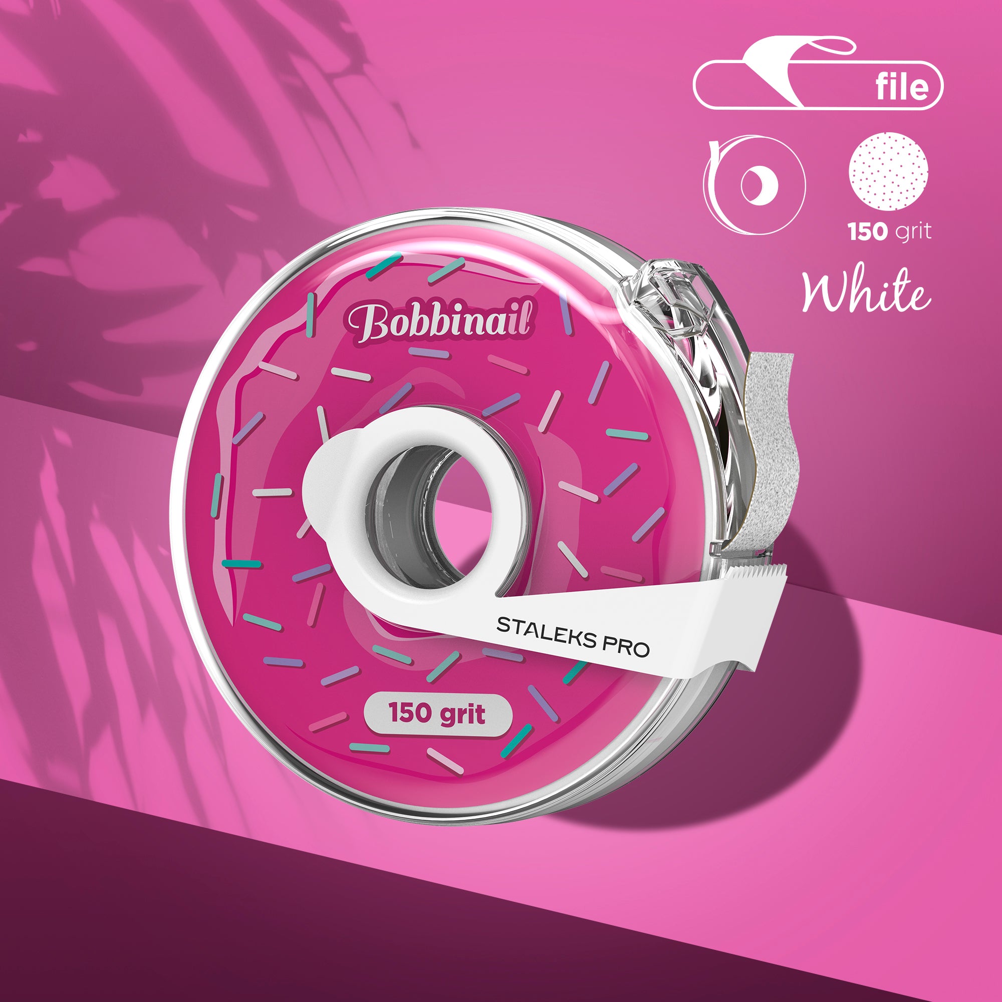 STALEKS Disposable white abrasive tape EXPERT 150 grit in a plastic case