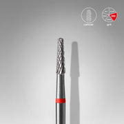 STALEKS Carbide nail drill bit cone red EXPERT head diameter 2,3 mm / working part 8 mm