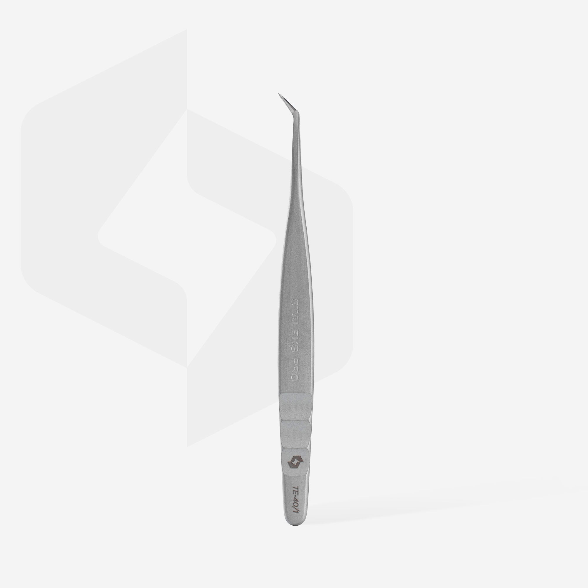 STALEKS Professional eyelash tweezers EXPERT 40 TYPE 1 (L-shaped, 50')