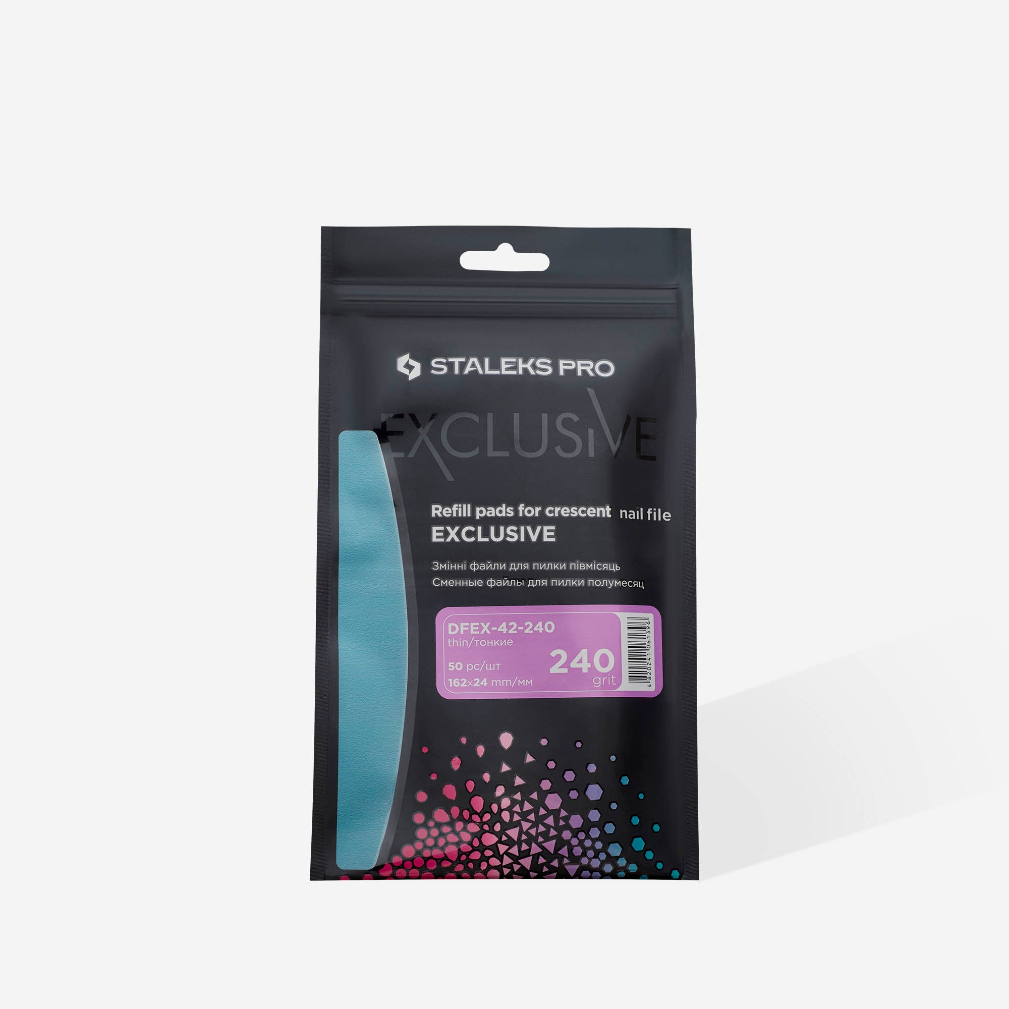 Disposable files for crescent nail file EXCLUSIVE 42 240 grit (50 pcs)
