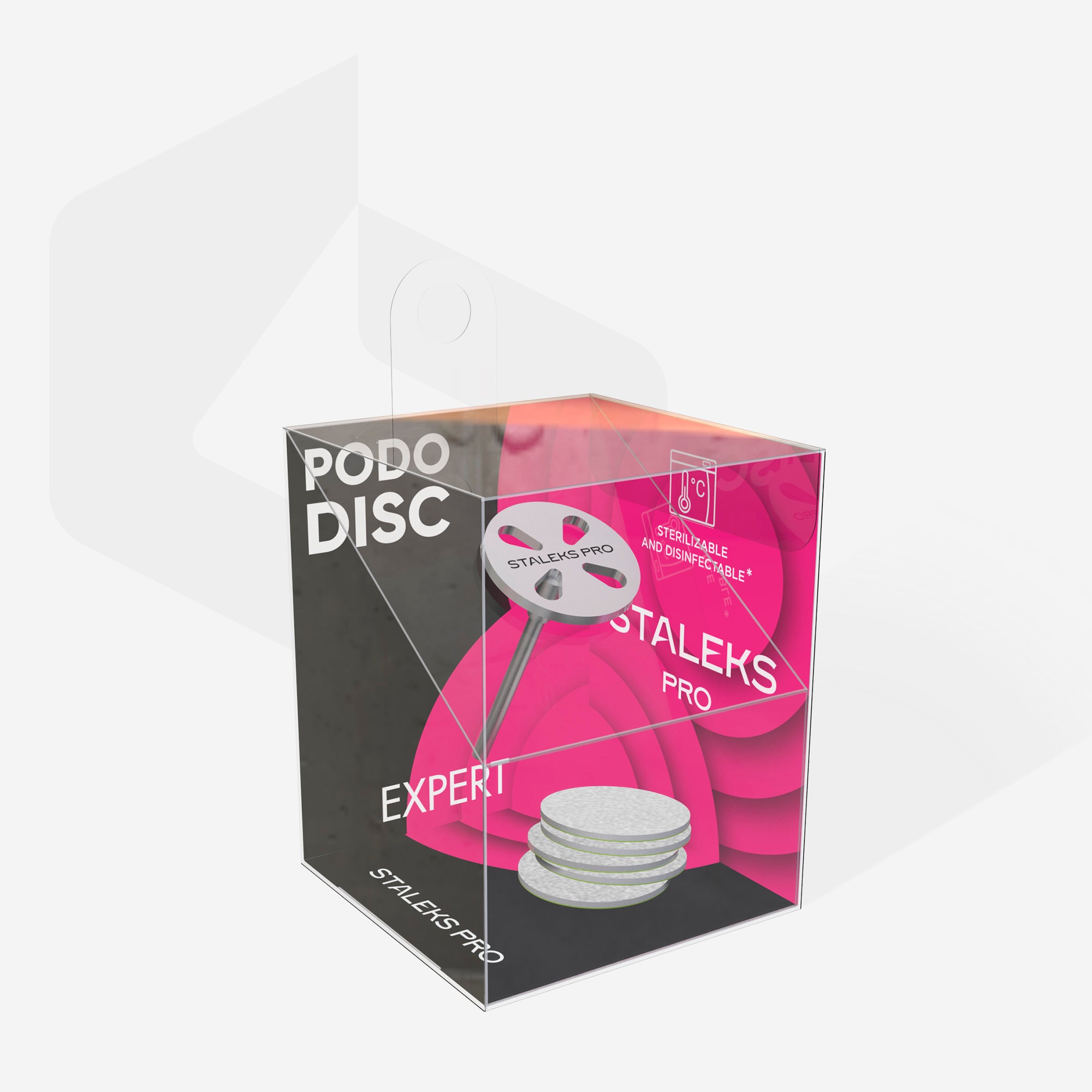 STALEKS Pedicure disc PODODISC S EXPERT and set of disposable files 180 grit 5 pcs (15 mm)