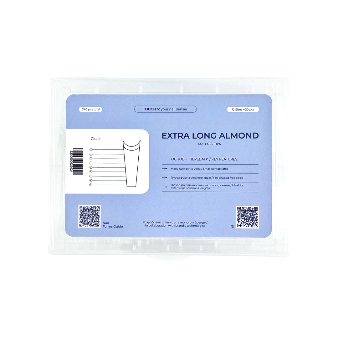 TOUCH Soft Gel Tips EXTRA LANG MANDEL (240 Stück)